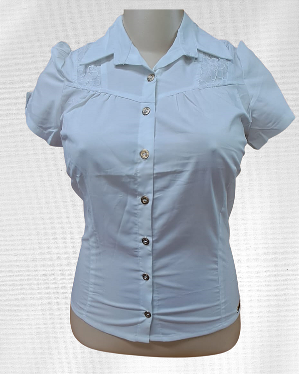Camisa de tricoline com elastano - Ref 52.22