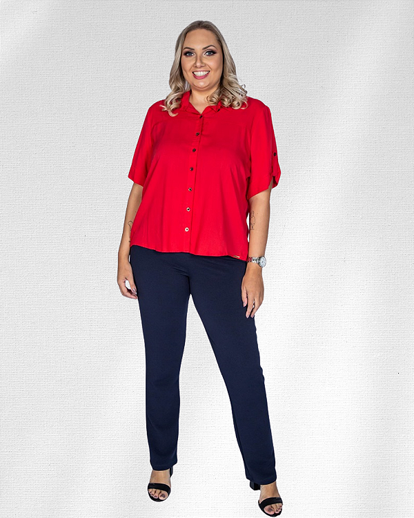 Camisa de viscolinho estilo tradicional - Ref 72.203