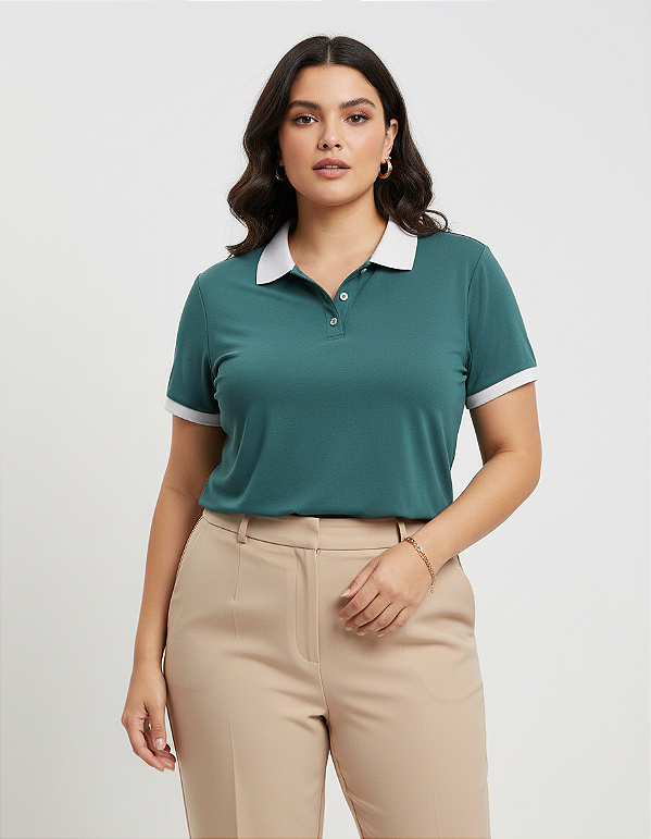 Blusa com Gola Estilo Polo - Ref 67.36