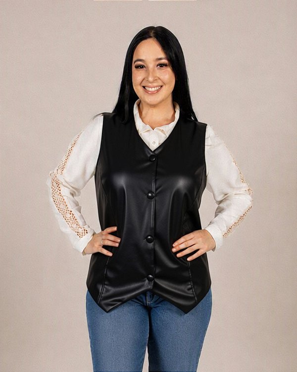 Colete Feminino de Tecido PU Dublado Qechua - Ref 77.12