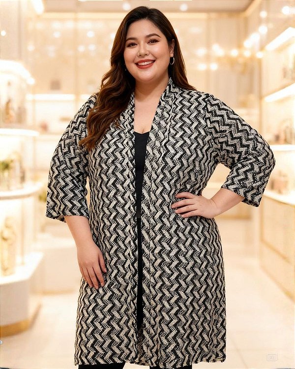 Cardigan de Crochê Versátil - Ref 74.207