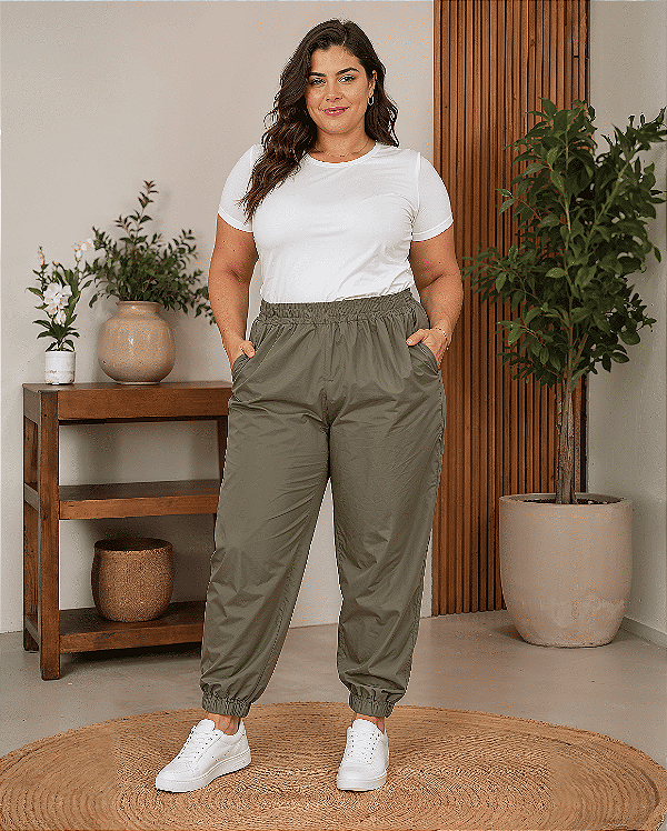 Calça Feminina Jogger De Tecido Micro Sport Elastic Ref 74.119