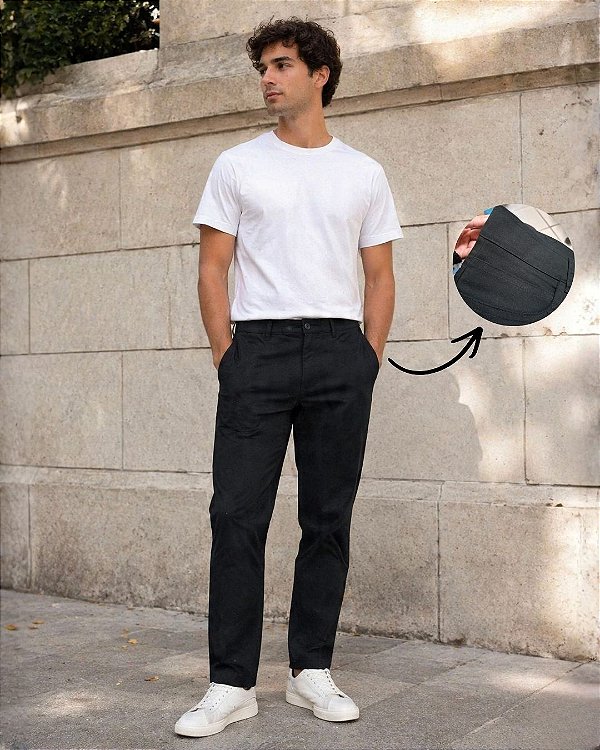 Calça Masculina Tradicional de Malha Premium Brunelo - Ref 36.100