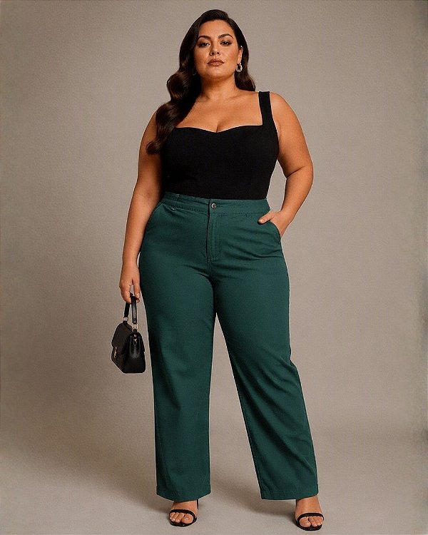 Calça Feminina de Tecido Alfaiataria Spada com Bolso Faca - Ref 74.133