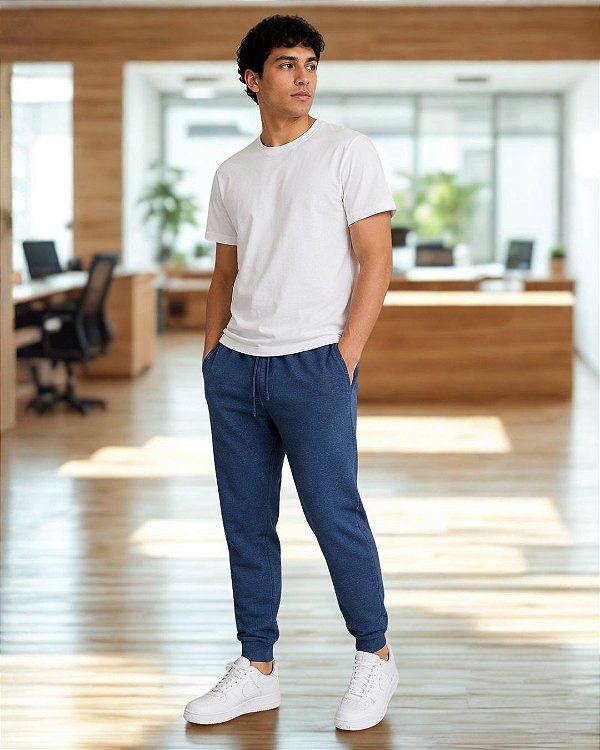 Calça de Moletom Dois Cabos Austral com Bolso Faca e Punho -Ref 38.109