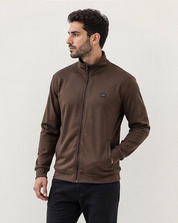 Jaqueta Masculina de Malha Double com Gola Olímpica - Ref 38.414