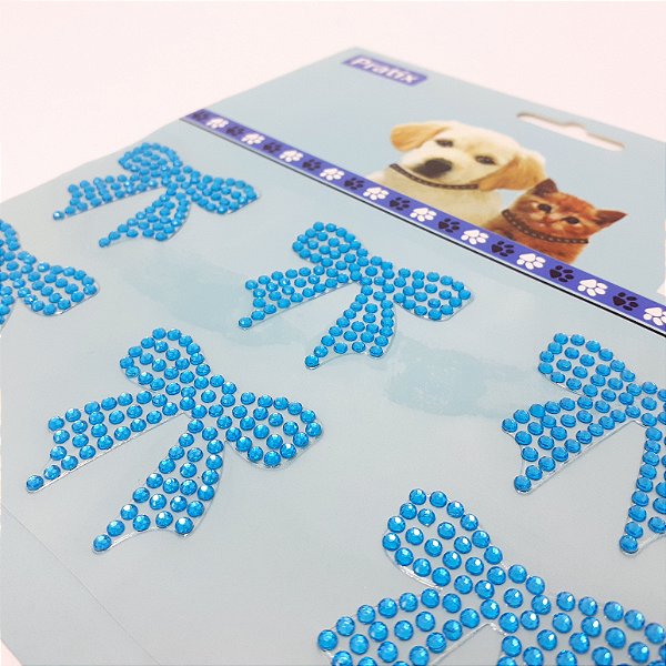 Adesivo Decorativo De Lacinho Azul Para Pets - Pratix