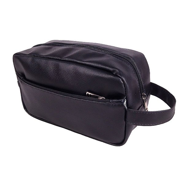 Necessaire Masculina Executiva Couro Prada Preta