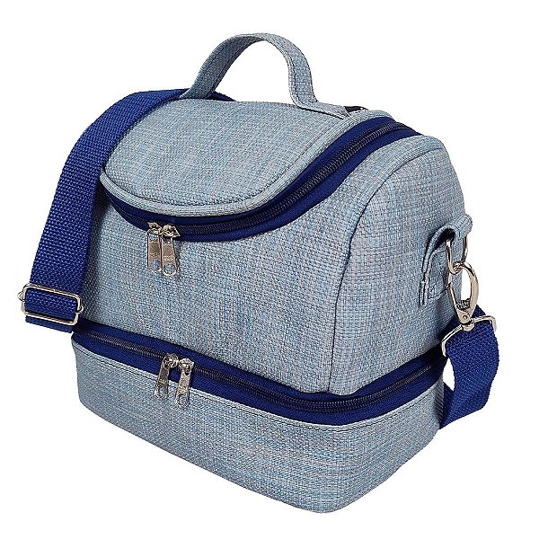 Lancheira Térmica com 2 Compartimentos Marmita Cinza Mesclado