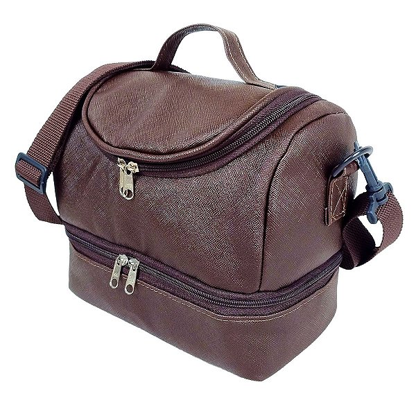 Lancheira Térmica com 2 Compartimentos Marmita Corino Marrom