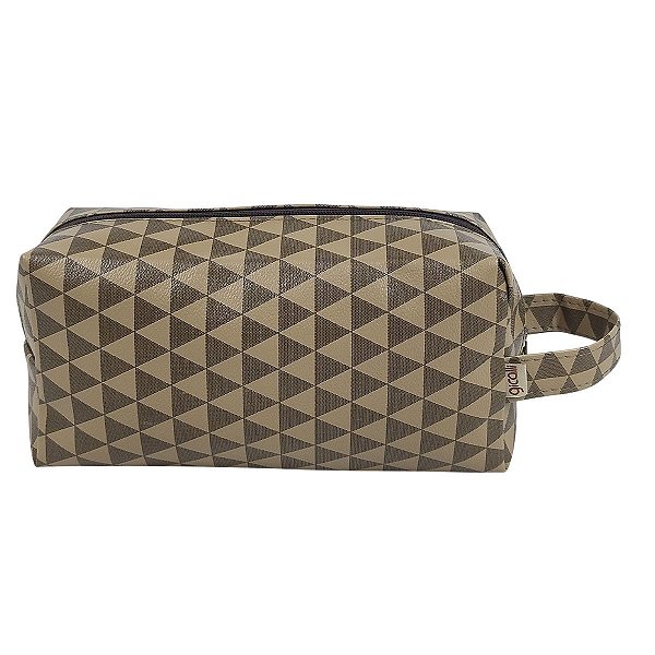 Necessaire Retangular Grande Triângulo Chocolate