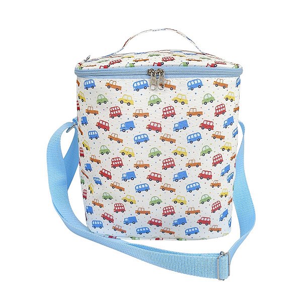 Lancheira Térmica 6L Carrinhos Bege