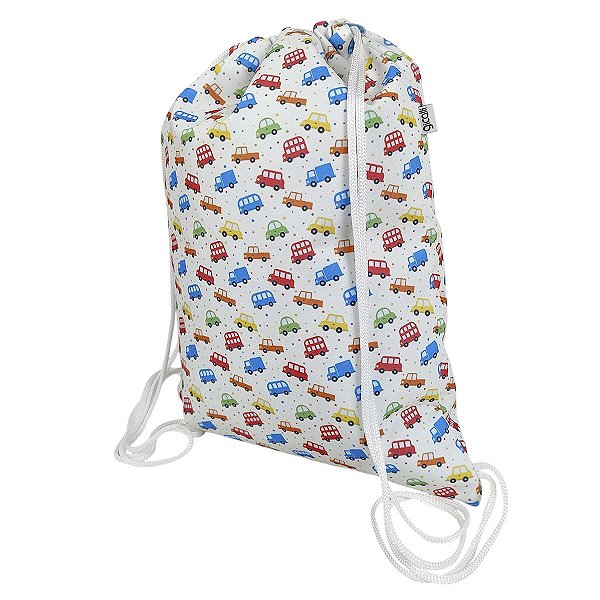 Sacochila Carrinhos Bege