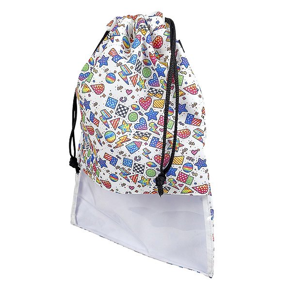 Saco Organizador Formas Geométricas Preto