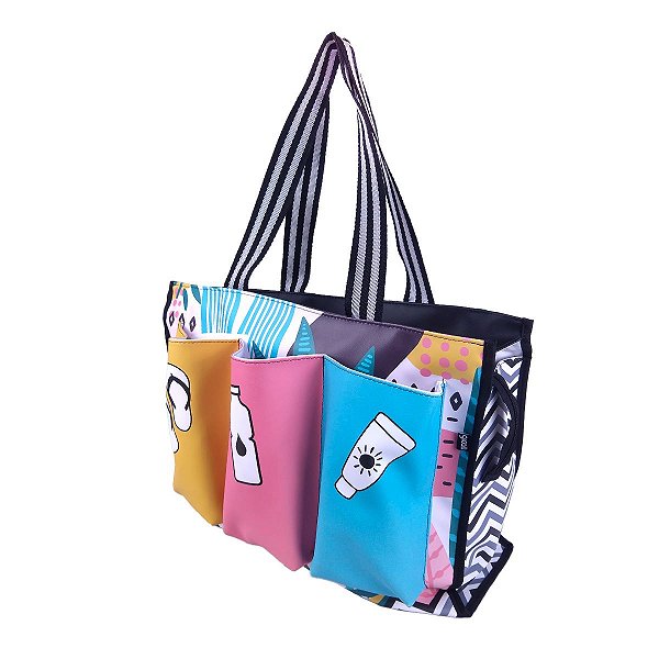 Bolsa Praia 3 Bolsos Tropical Verão