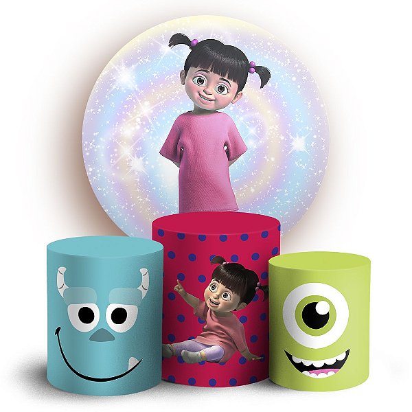 Capas Painel Redondo e Trio Cilindro Sublimado - Boo
