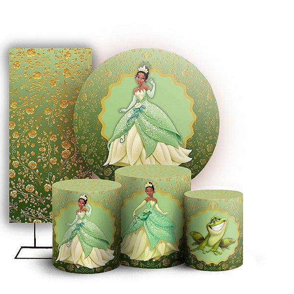 Capas Painel Redondo Trio Cilindro e Faixa Lateral Sublimado - Tiana
