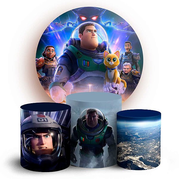 Capas Painel Redondo e Trio Cilindro Sublimado - Buzz Lightyear