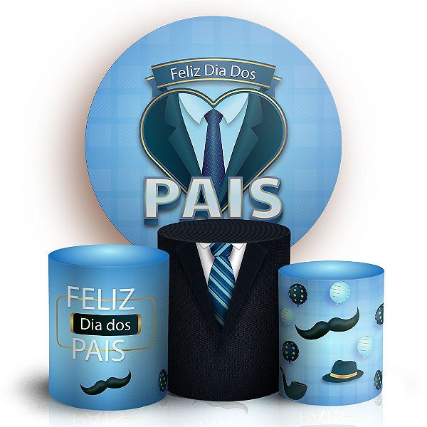 Capas Painel Redondo e Trio Cilindro Sublimado - Dia dos Pais