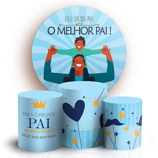 Capas Painel Redondo e Trio Cilindro Sublimado - Dia dos Pais