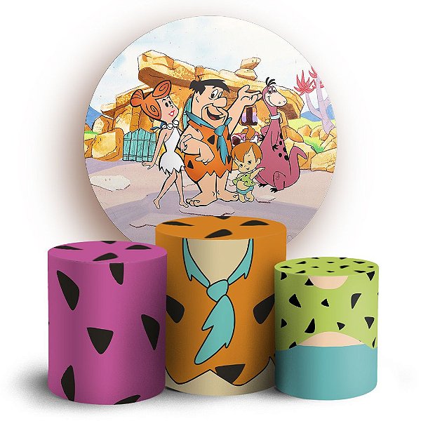 KIT Redondo e Trio - Os Flinstones - Sublimado 3D