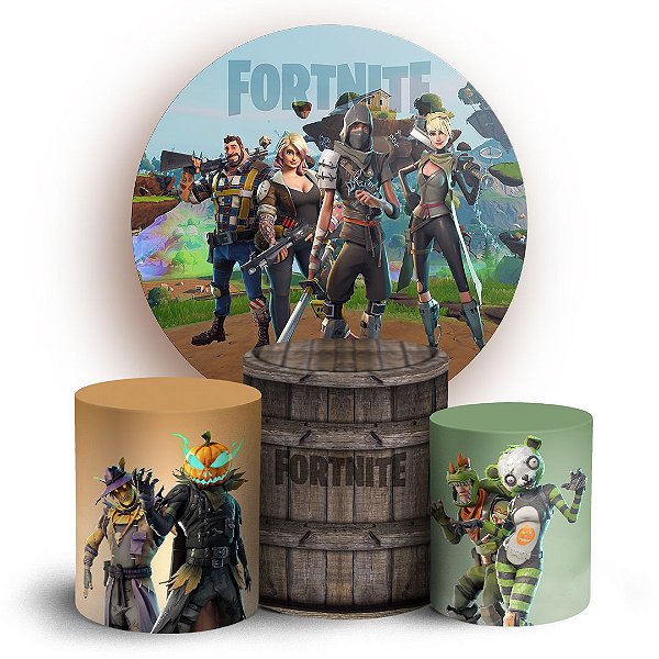 KIT Redondo e Trio - Fortnite - Sublimado 3D