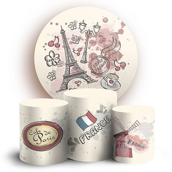 KIT Redondo e Trio - Paris - Sublimado 3D
