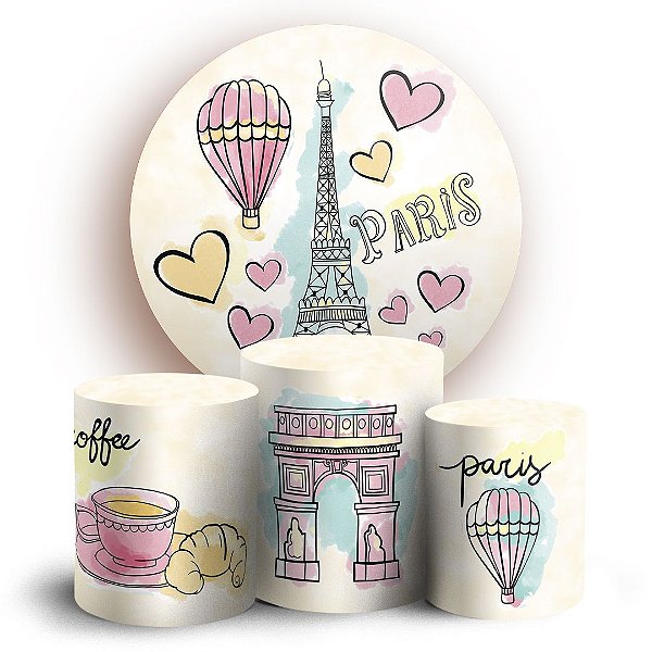 KIT Redondo e Trio - Paris - Sublimado 3D