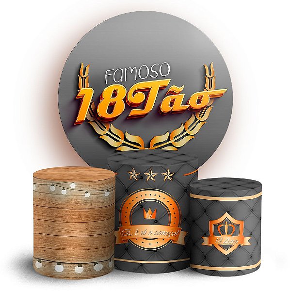 KIT Redondo e Trio - 18 Anos - Sublimado 3D