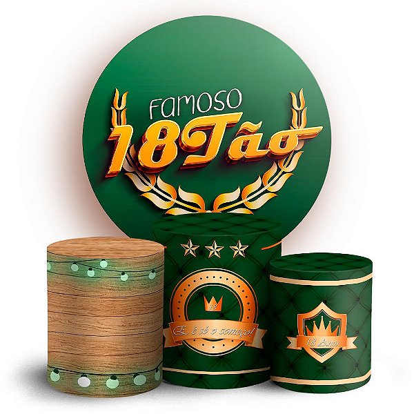 KIT Redondo e Trio - 18 Anos - Sublimado 3D