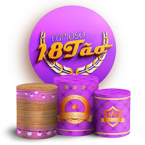 KIT Redondo e Trio - 18 Anos - Sublimado 3D