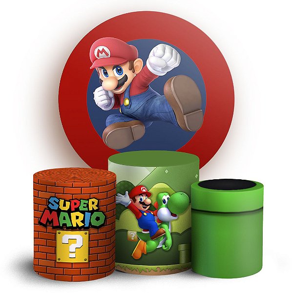 KIT Redondo e Trio - Super Mario - Sublimado 3D