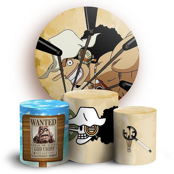 KIT Redondo e Trio - One Piece Usopp - Sublimado 3D