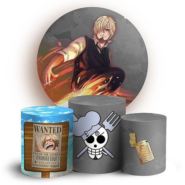 KIT Redondo e Trio - One Piece Sanji - Sublimado 3D