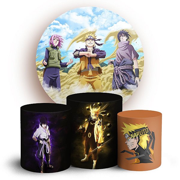 KIT Redondo e Trio - Naruto - Sublimado 3D