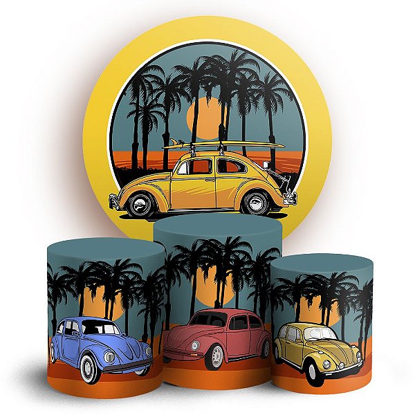 KIT Redondo e Trio - Fusca - Sublimado 3D