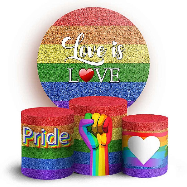 KIT Redondo e Trio - LGBT - Sublimado 3D