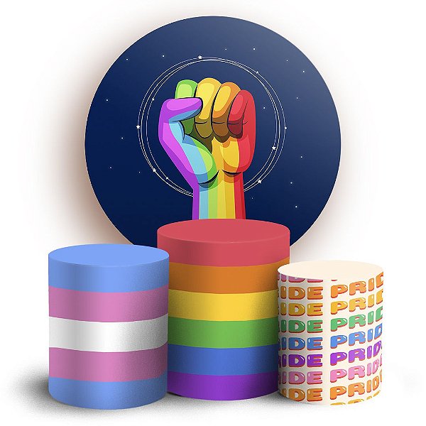 KIT Redondo e Trio - LGBT - Sublimado 3D