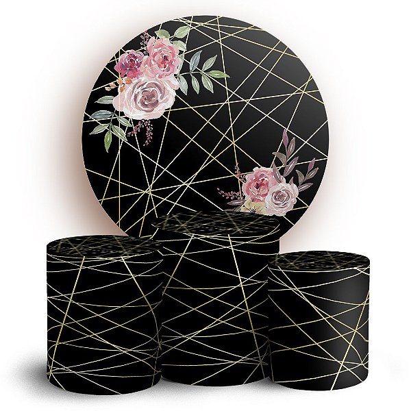 KIT Redondo e Trio - Floral - Sublimado 3D