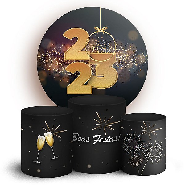 KIT Redondo e Trio - Ano novo - Sublimado 3D