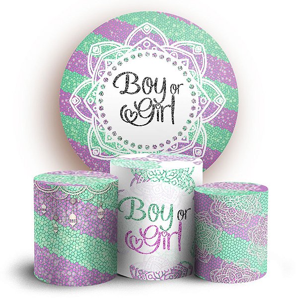 KIT Redondo e Trio - Revelação - Sublimado 3D