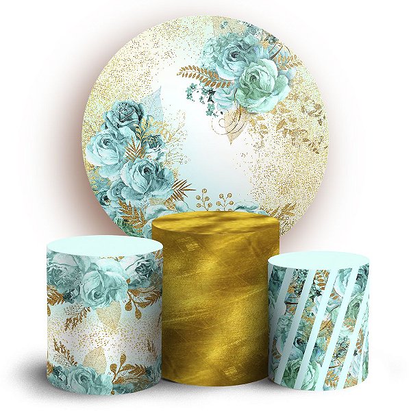 KIT Redondo e Trio - Floral - Sublimado 3D