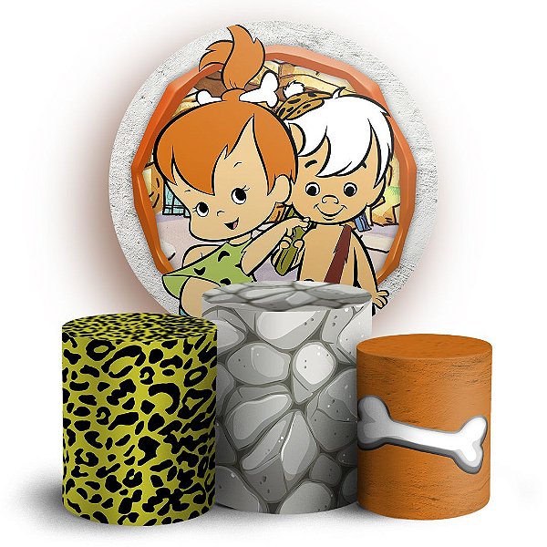 KIT Redondo e Trio - Flintstones - Sublimado 3D