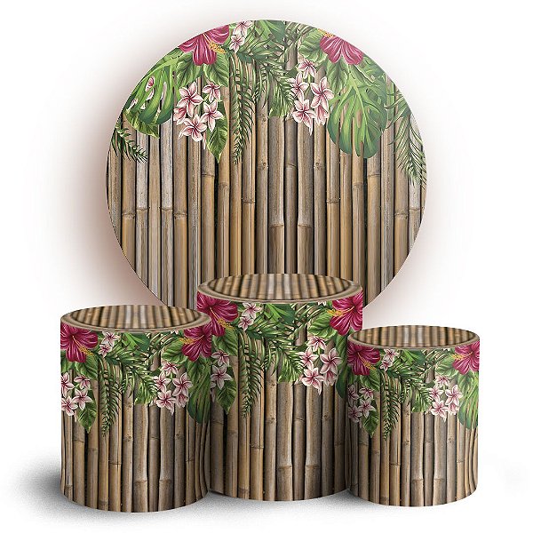 KIT Redondo e Trio - Bambu florido - Sublimado 3D