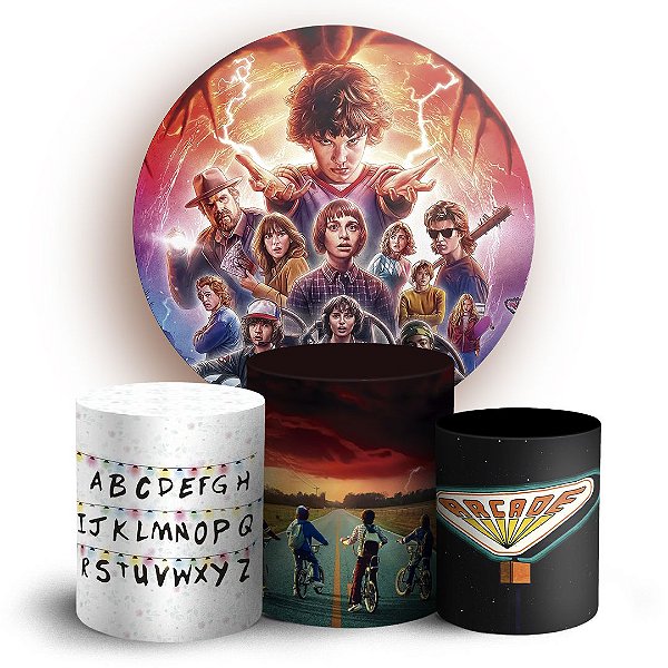 KIT Redondo e Trio - Stranger Things - Sublimado 3D