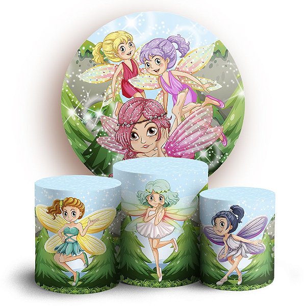 KIT Redondo e Trio - Fada  - Sublimado 3D