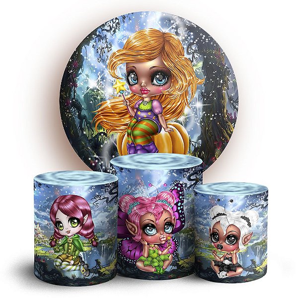 KIT Redondo e Trio - Fada - Sublimado 3D