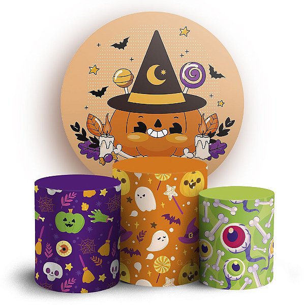 KIT Redondo e Trio - Halloween - Sublimado 3D