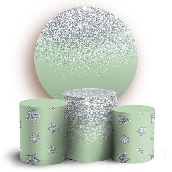 KIT Redondo e Trio - Glitter - Sublimado 3D