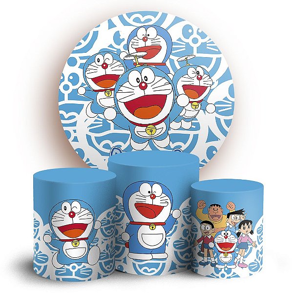 KIT Redondo e Trio - Doraemon - Sublimado 3D